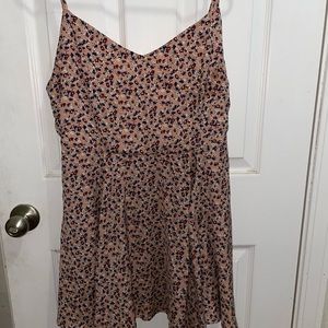 Short, flowery dress.